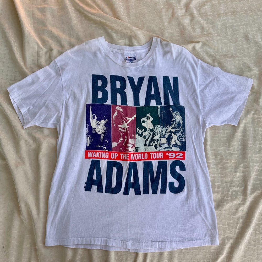 Vintage Bryan Adams 'Waking Up The World Tour 1992' T-Shirt XL